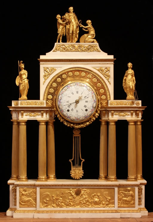 Louis XVI clock honoring Henri IV