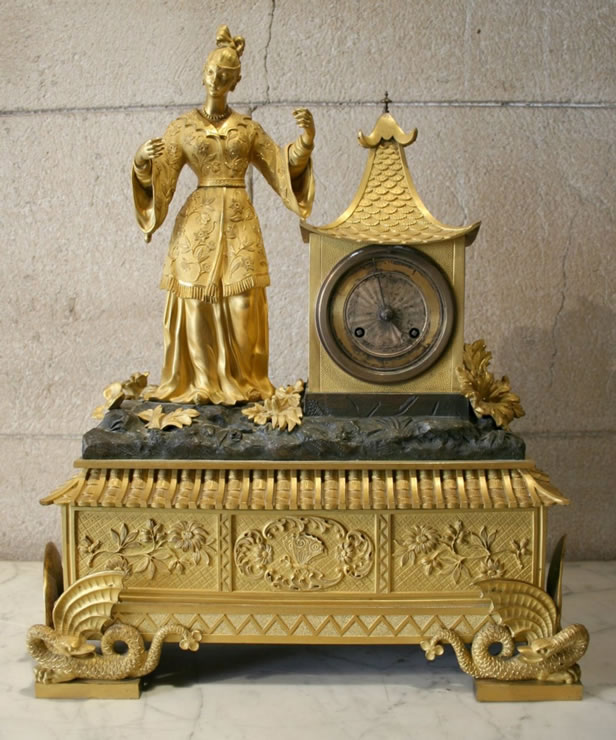 Charles X Chinoiserie clock