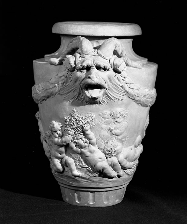 Terra cotta vase by Clodion