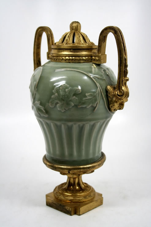 Yuan celadon porcelain vase in Louis XVI mounts