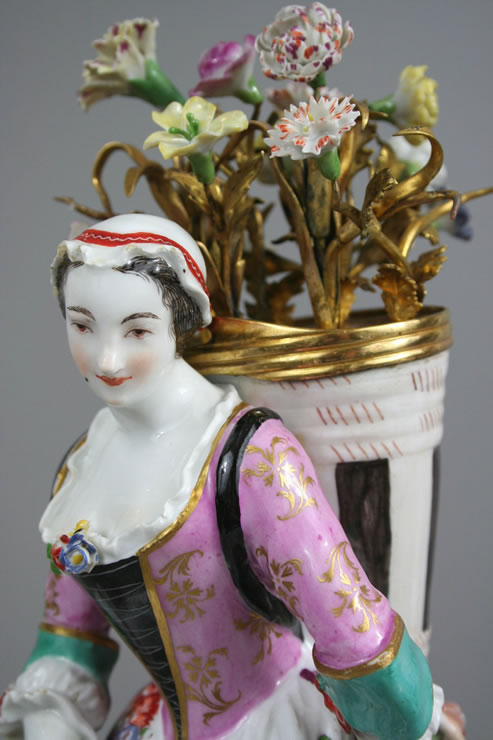 Meissen  ormolu mounted flower seller