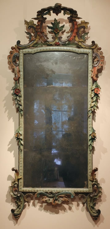 Italian rococo painted mirror