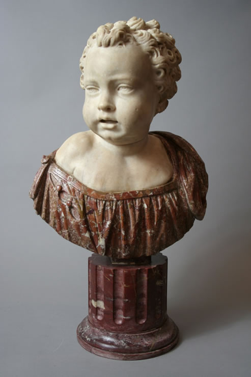 Renaissance bust of a boy