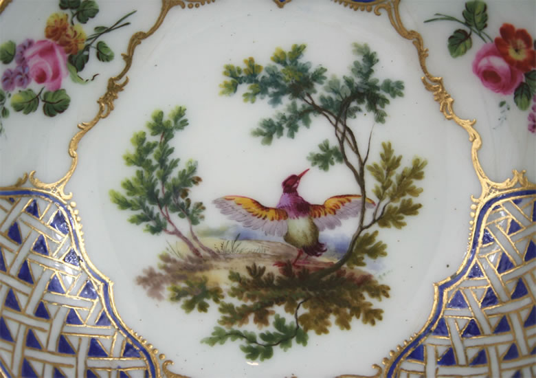 Sevres covered cup and saucer