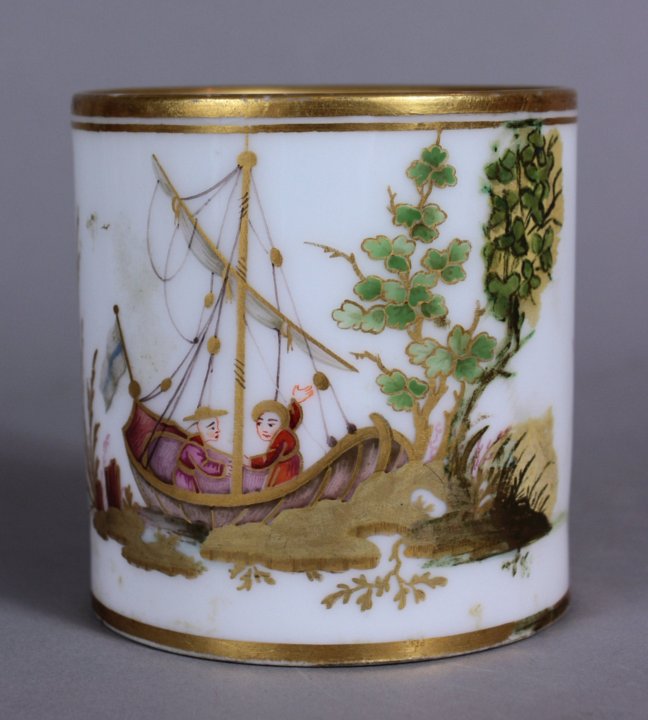 Sevres Chinoiserie cup lacking handle