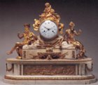 Louis XVI ormoulu and white marblemantel clock inscribed Bourdier