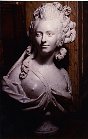 18th Century marble bust of an actress or dancer attributed to J.B. Lemoyne