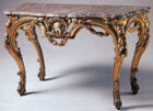 Louis XV/XVI transitional period carved and gilded console-table