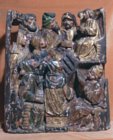Spanish Gothic sculpture Christ preaching in the Templle