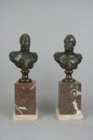 Pair bronze bust of Charles X and Louis Antoine