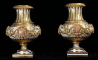 Exceptional pair Sèvres hard paste Vases du Roi
